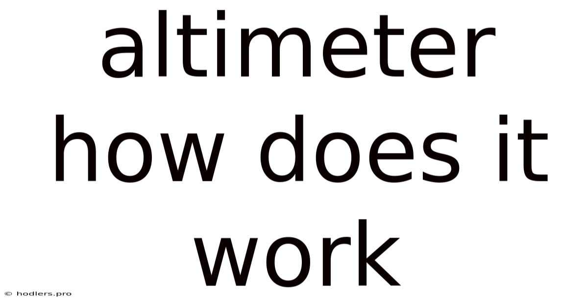 Altimeter How Does It Work