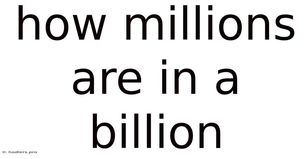 How Millions Are In A Billion