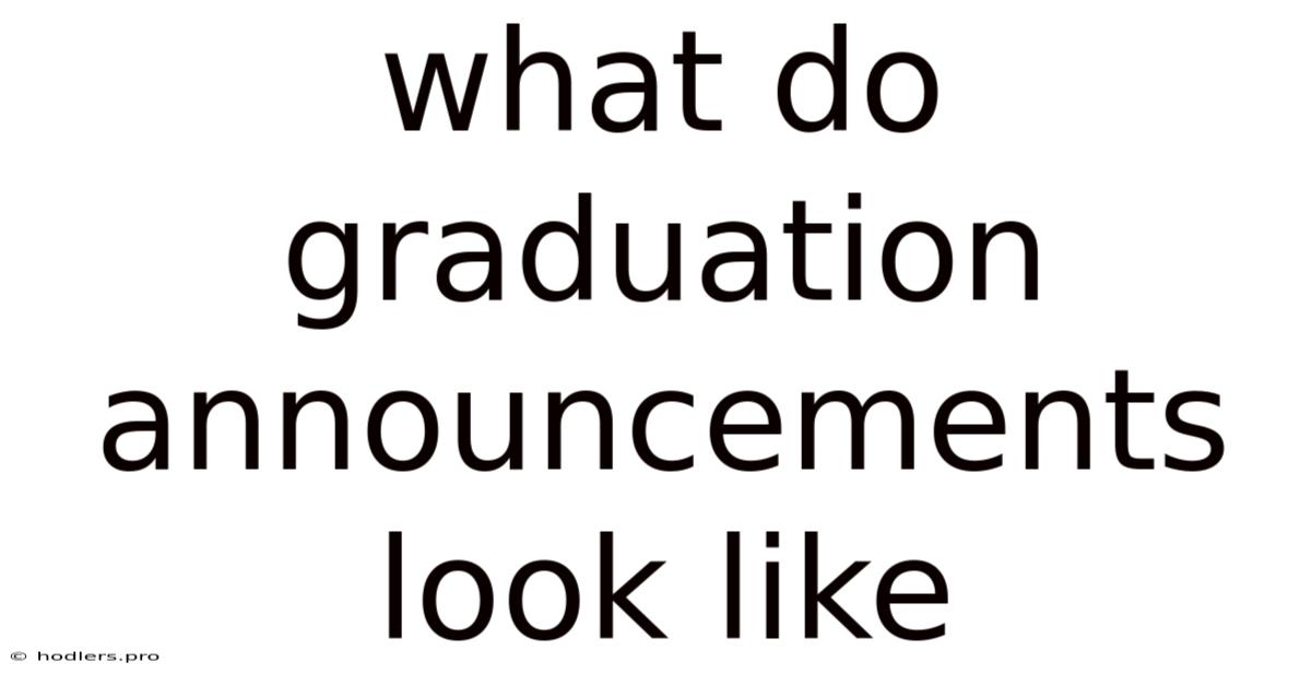 What Do Graduation Announcements Look Like